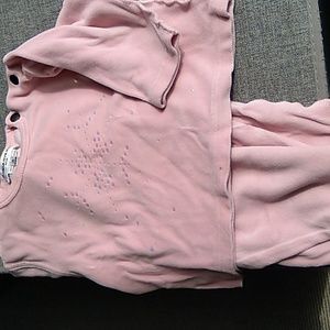 Sonia Rykiel baby girl 18 month velour light pink pajamas